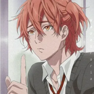🥀 anime, cartoon, manga, boy, character, pointing, finger telegram sticker