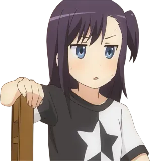 😮 Anime, Mädchen, Cartoon, Stern, Süß whatsapp sticker