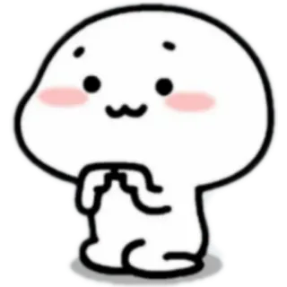 😚 cute, kawaii, cartoon, blob, innocent telegram sticker