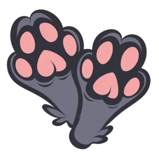 🐾 paw prints, animal paws, cat paws, cute, animal, sticker telegram sticker
