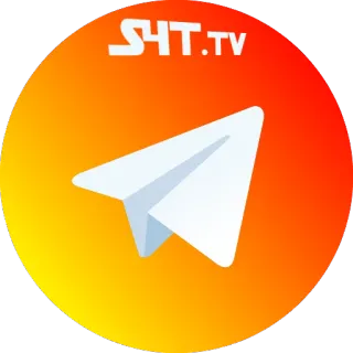 🚀 SHT.TV Logo, Soziale Medien, Fernsehen, Papierflieger, Kommunikation telegram sticker