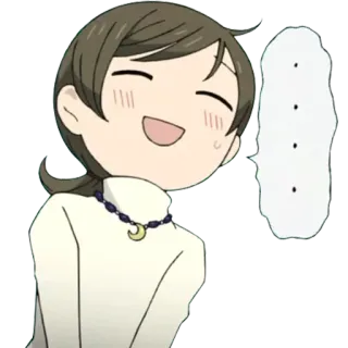 😅 anime, sorridente, felice, luna, collana telegram sticker