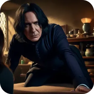 😧 Severus Snape Harry Potter professor, magic, wizard, potion, alan rickman telegram sticker