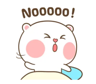 😫 NOOOOO! oso, lindo, triste, angustiado, dibujo animado, llorando, emoción, personaje telegram sticker