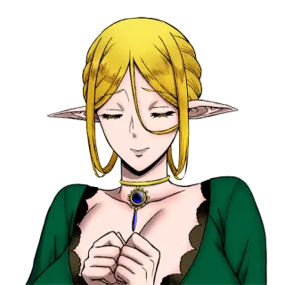 😇 Farlyn Delicious in Dungeon Эльф, Аниме, Манга, Женский, Персонаж, Фэнтези, Delicious in Dungeon, Фарлин telegram sticker