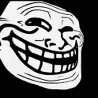 ⬛️ Trollface Meme, Troll, Internet, Gesicht, Lustig telegram sticker