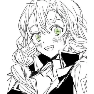 💗 Mitsuri Kanroji Demon Slayer anime, character, woman, smile, fanart, demon slayer, mitsuri kanroji telegram sticker
