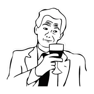 🍷 Meme, Success Kid, Fête, Célébration, Verre à vin telegram sticker