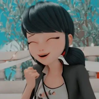 😹 Marinette Dupain-Cheng Miraculous: Tales of Ladybug & Cat Noir มารีเน็ต, เลดี้บัค, มิราคูลัส เลดี้บัค, การ์ตูน, อนิเมะ, ตัวละคร whatsapp sticker