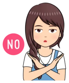 🙅 NO rejeição, negação, recusa, proibição, negativo, desacordo, braços cruzados, desaprovação whatsapp sticker