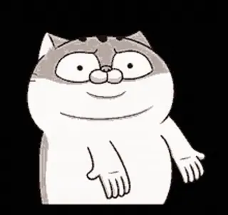 😇 cat, cartoon, animal, cute, funny telegram sticker