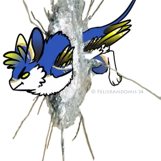 🪟 動物, 漫画, 青, デジタルアート, ステッカー telegram sticker