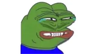 😂 Pepe the Frog Pepe, rana, meme, cultura internet, espressione, cartone animato whatsapp sticker
