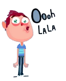 😊 Oooh LALA cartoon, personage, uitdrukking, ooh la la telegram sticker