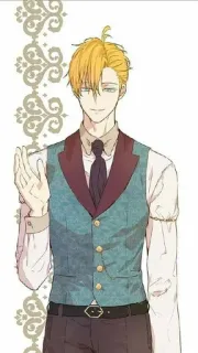 😇 character, anime, man, vest telegram sticker