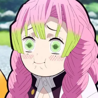 💕 Mitsuri Kanroji Demon Slayer Аниме, Манга, Клинок, рассекающий демонов, Мицури Канроджи, Чиби, Столп любви telegram sticker