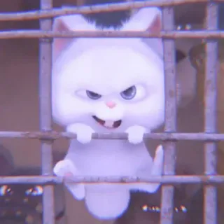 🐰 Snowball The Secret Life of Pets rabbit, bunny, cute, animal, pet, cartoon whatsapp sticker