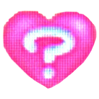 💖 coeur, point d'interrogation, rose, amour, mystère whatsapp sticker