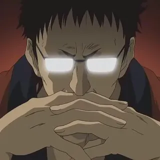 🤔 Gendo Ikari Neon Genesis Evangelion Anime, Charakter, Mann, Brille, Ernst, Denken, Neon Genesis Evangelion telegram sticker