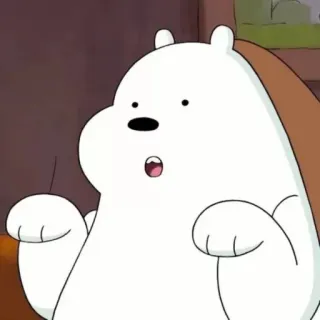 😲 Ice Bear We Bare Bears cartoon, bear, white bear, we bare bears, ice bear telegram sticker