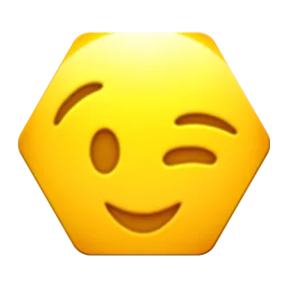 😉 emoji, winking face, smiley, yellow, face telegram sticker