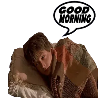 🛏 GOOD MORNING good morning, morning, greeting, sleepy, bed telegram sticker