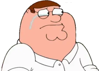 😥 Peter Griffin Family Guy 卡通, 哭, 伤心, 彼得·格里芬, 恶搞之家 telegram sticker