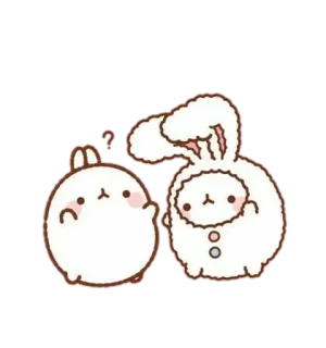 💘 molang, piumpiu, bunny, kawaii, cute, sticker, character telegram sticker