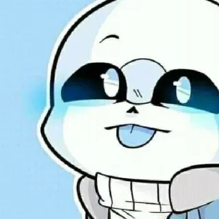 ☠️ Sans Undertale skeleton, cute, character, videogame telegram sticker
