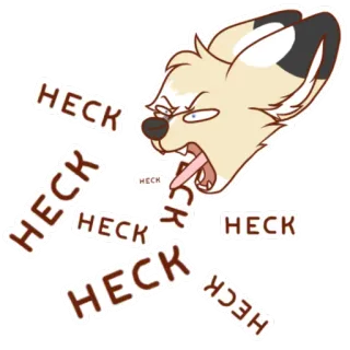 🗣 HECK aduh, seru, ringan, kartun, binatang, berteriak telegram sticker