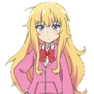 😗 Gabriel White Tenma Gabriel DropOut anime, cartoon, blonde, girl, cute, Gabriel DropOut telegram sticker