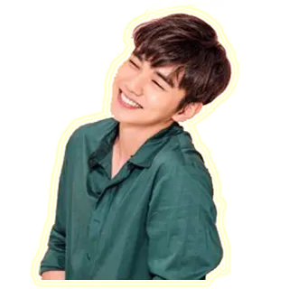 😄 man, smiling, casual, positive, happiness, korean telegram sticker