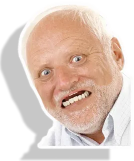 😡 Hide the Pain Harold Мем, Интернет, Лицо, Боль, Старый, Мужчина telegram sticker