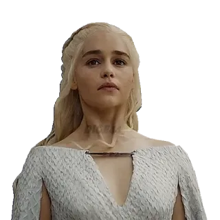 😕 Daenerys Targaryen Game of Thrones Daenerys, Targaryen, Game of Thrones, Fantasy, Personaggio, Serie TV telegram sticker