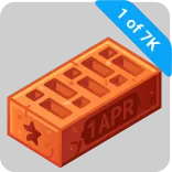 🎁 1 APR อิฐ, เมษาหน้าโง่, ก่อสร้าง, สีส้ม, 3D telegram sticker