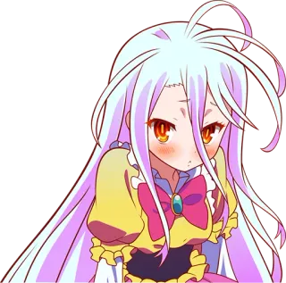 😳 Shiro No Game No Life Anime, Dziewczyna, Kreskówka, Słodkie, Shiro, No Game No Life telegram sticker