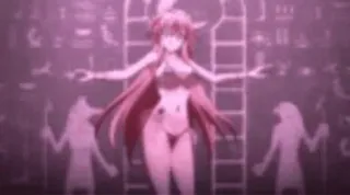 💃 Anime, Egipcio, Chica, Bikini, Jeroglíficos telegram sticker