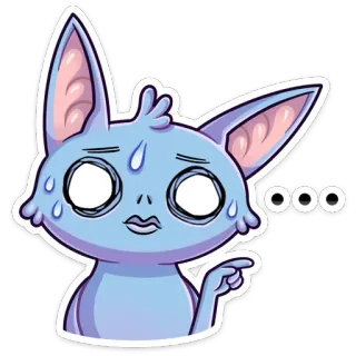 😰 ... sticker, mignon, épuisé, confus, expression, dessin animé, personnage, réflexion telegram sticker