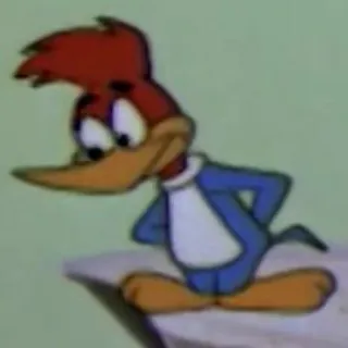 🤨 Woody Woodpecker 만화, 딱따구리, 애니메이션, 고전, 새, 캐릭터 telegram sticker