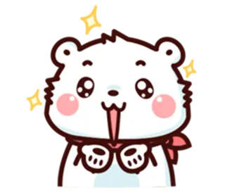 😥 dier, schattig, kawaii, sticker, beer telegram sticker