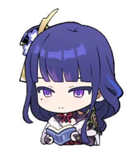 🎆 Raiden Shogun Genshin Impact anime, video game, cartoon, cute, raiden shogun, genshin impact telegram sticker