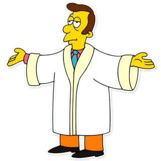 ✋ Lionel Hutz The Simpsons Lionel Hutz, The Simpsons, Kartun, Pengacara, Karakter telegram sticker