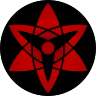 👁 动漫, 漫画, 写轮眼, 眼睛, 符号, 红色, 黑色 telegram sticker