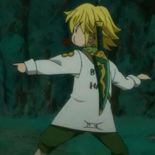 ✨ Meliodas Seven Deadly Sins Boar Hat Anime, Meliodas, Seven Deadly Sins, Boar Hat telegram sticker