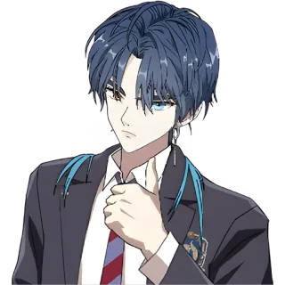 👍 Anime, Chico, Uniforme, Escuela, Guapo, Corbata telegram sticker
