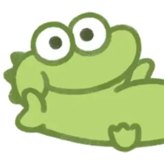 🙂 frog, animal, cartoon, green telegram sticker