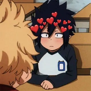 😳 Tamaki Amajiki My Hero Academia Аниме, Тамаки Амаджики, Моя геройская академия, Сердечки, Милый, Фанатское творчество, Персонаж whatsapp sticker