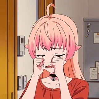 😭 Anime, Chorando, Triste, Feminino, Menina, Desenho animado telegram sticker