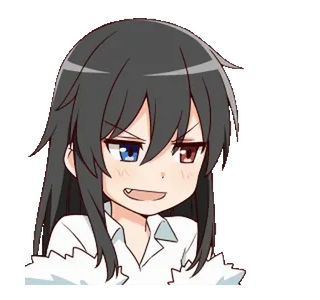 ✨ Anime, Manga, Postać, Uśmieszek, Grozny wyraz twarzy, Emocja telegram sticker