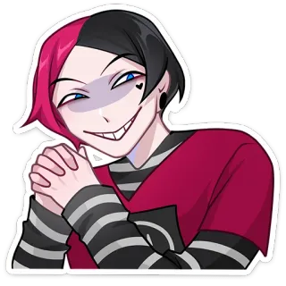 😱 Cartoon, Anime, Bösewicht, Grinsen, Plant, Böse, Charakter whatsapp sticker